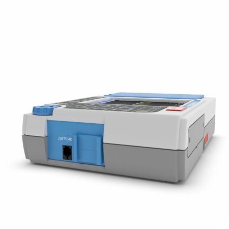 Спирограф микропроцессорный портативный СМП-21/01 «Р-Д» с печатью на встроенном принтере, с цветным TFT экраном 141 мм по диагонали и с калибровочным шприцом (отображения 36 параметра вдоха и выдоха и графиков)