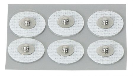 Переходник с 2 мм разъема типа "гнездо" на кнопочный 4 мм,  (для использования самоклеющихся электродов с кнопочными разъемами) (3 шт в комплекте).