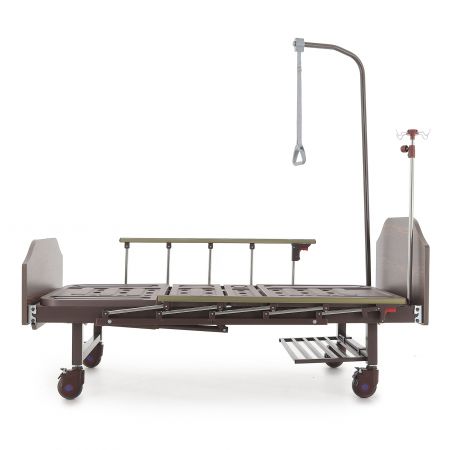 Кровать механическая Med-Mos Е-8 (MM-2024Н-02) (2 функции) ЛДСП с полкой и обеденным столиком