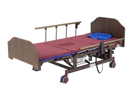Кровать электрическая Med-Mos DB-11А (МЕ-5228Н-10) ЛДСП Венге с боковым переворачиванием, туалетным устройством и функцией «кардиокресло»